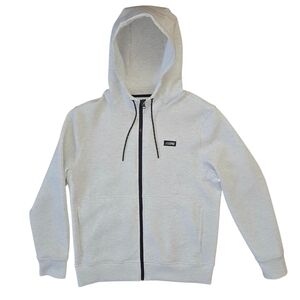 American Eagle AE Hoody Mens Size Medium White Gray Heathered Full Zip